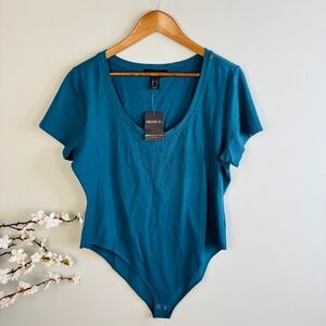 Teal Short Sleeve Bodysuit